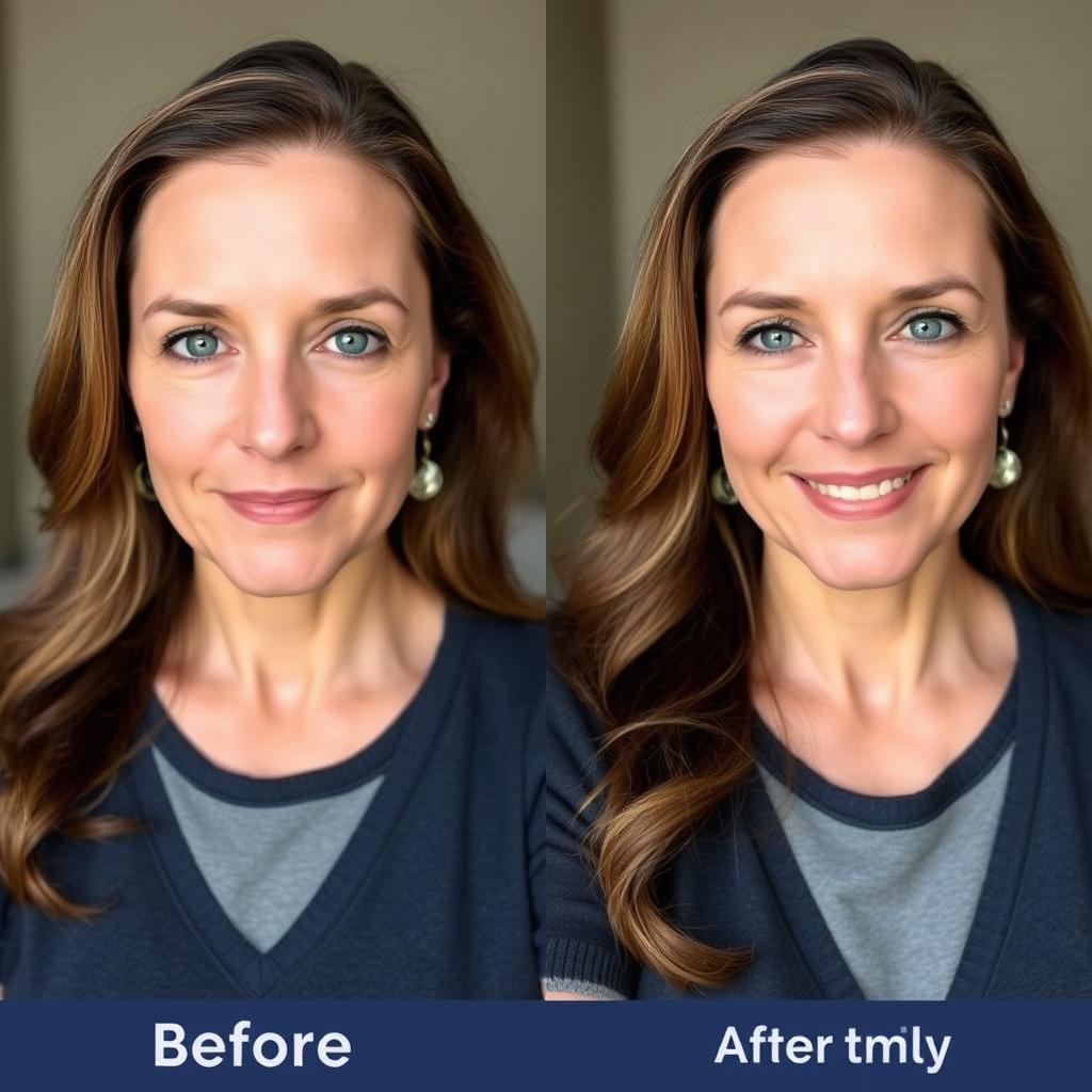 Before and after photos of SleepLean user showing improved appearance Before and after photos of SleepLean user showing improved appearance