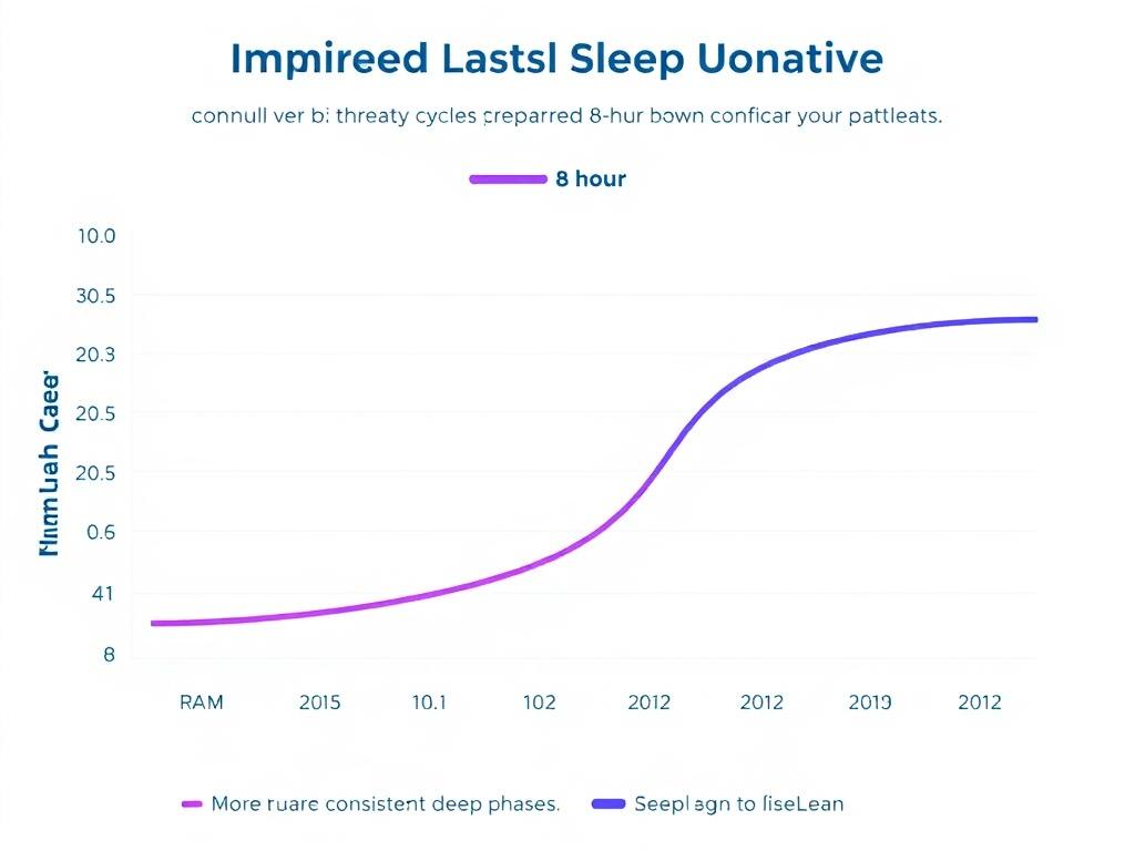 Graph showing improved sleep cycles with SleepLean Graph showing improved sleep cycles with SleepLean