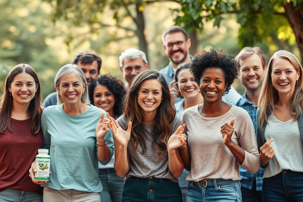 Group of diverse SleepLean users showing positive results Group of diverse SleepLean users showing positive results