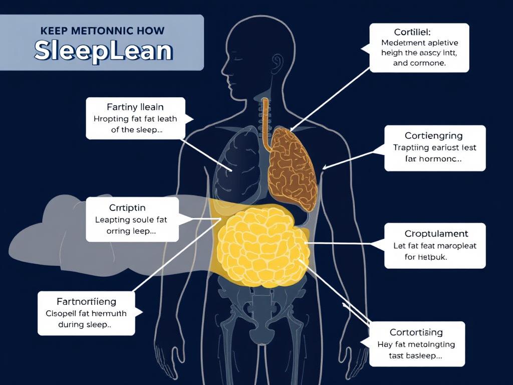 Metabolic process illustration showing SleepLean's effects Metabolic process illustration showing SleepLean's effects