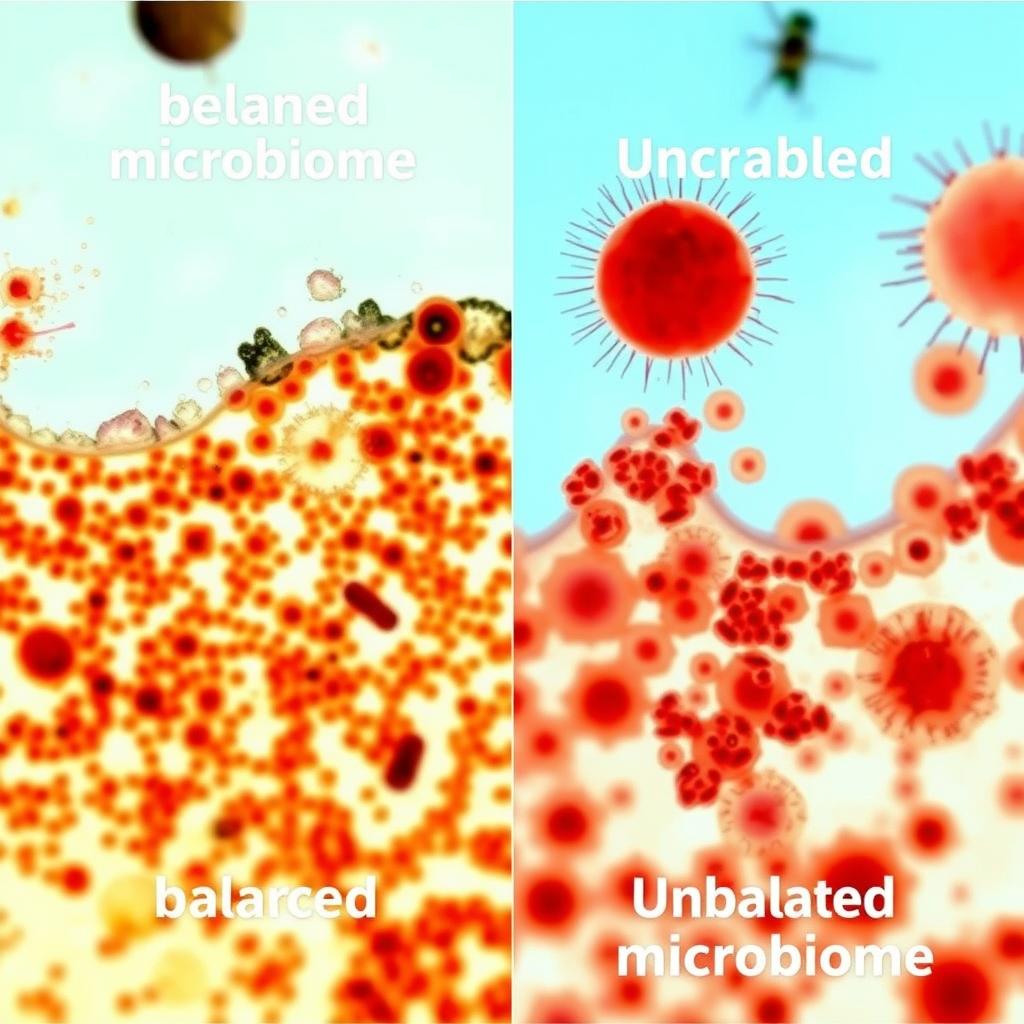 Microscopic comparison of balanced vs. unbalanced oral bacteria