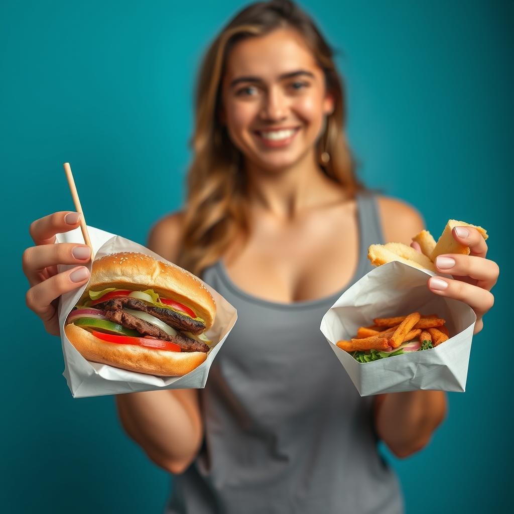 Person declining unhealthy food choices showing reduced cravings