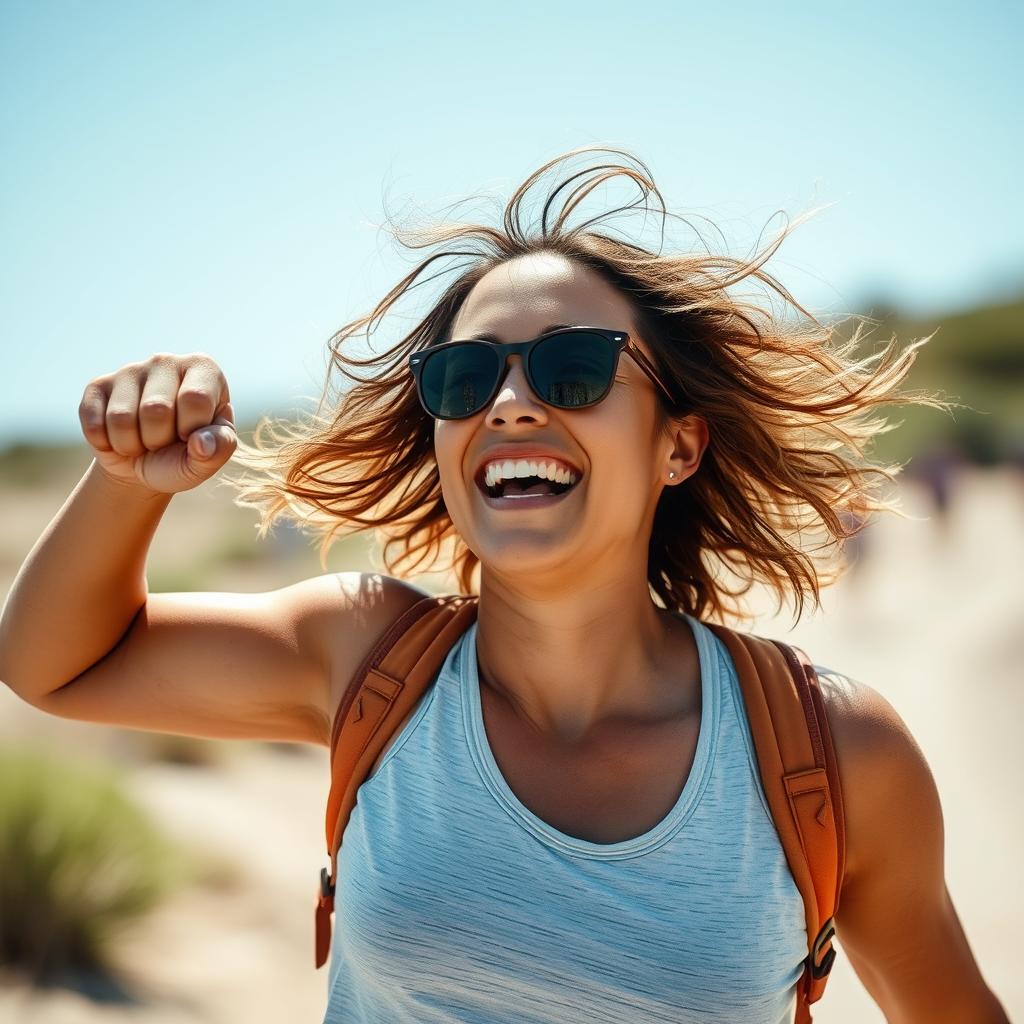 Person with increased energy levels after using LeanBiome Person with increased energy levels after using LeanBiome