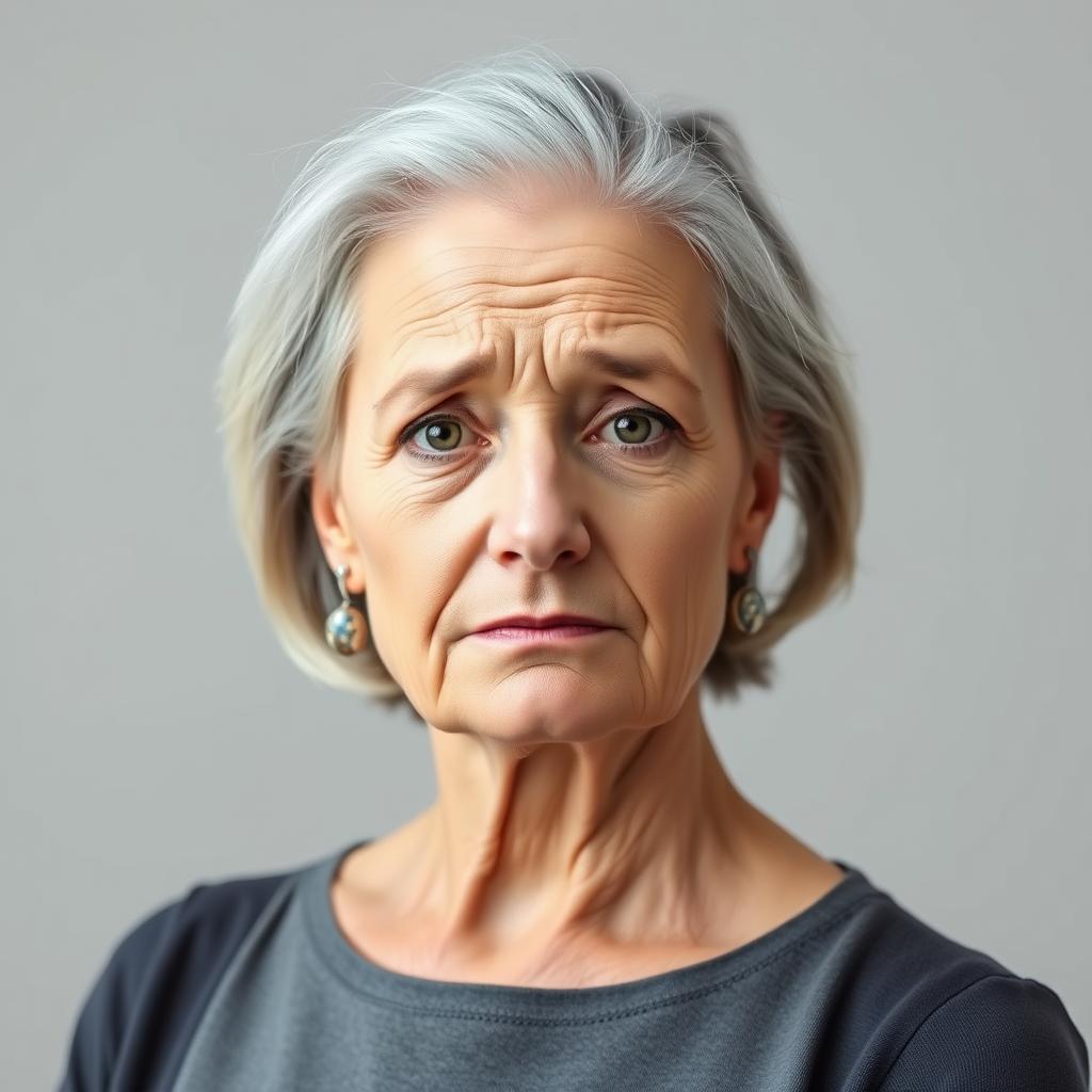 Portrait of a disappointed senior woman
