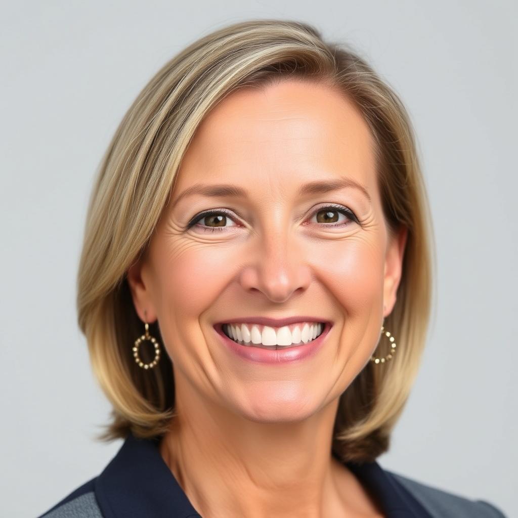 Portrait of a smiling woman in her 40s
