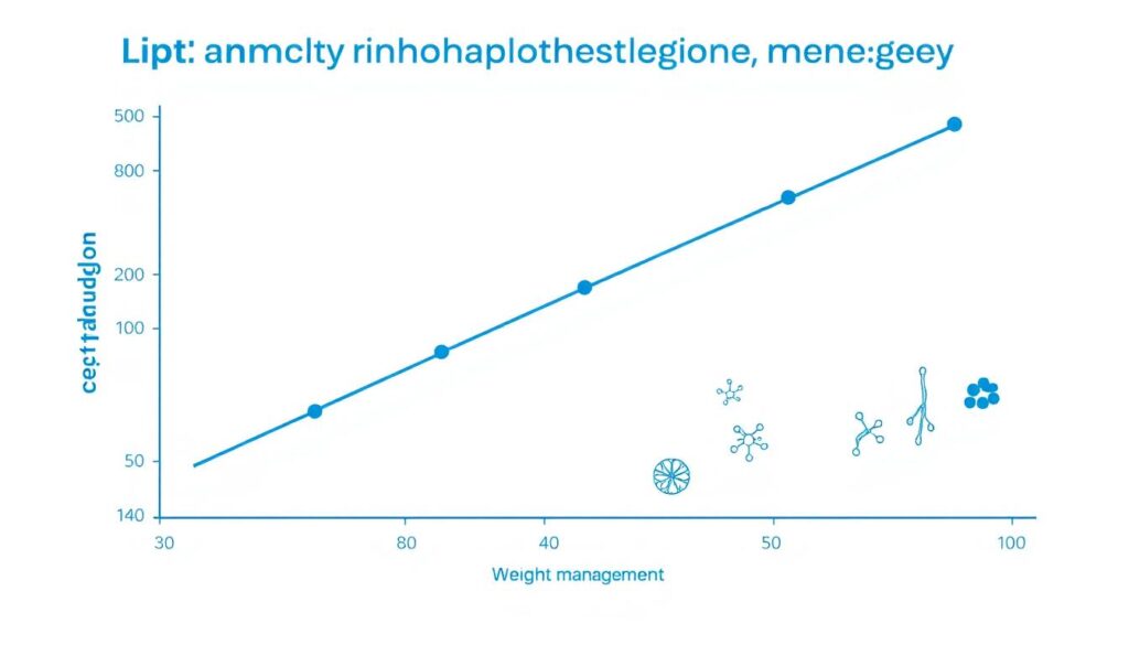 Scientific graph showing relationship between mitochondrial levels and weight management Scientific graph showing relationship between mitochondrial levels and weight management