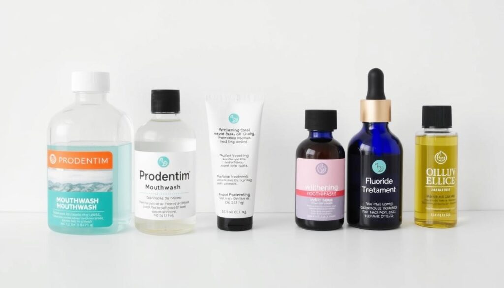 Various oral health products compared side by side
