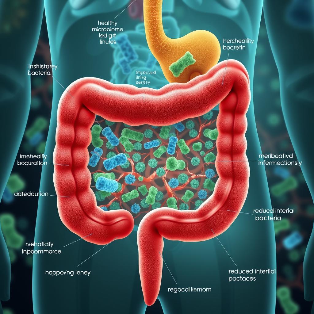Visualization of improved gut health with LeanBiome Visualization of improved gut health with LeanBiome