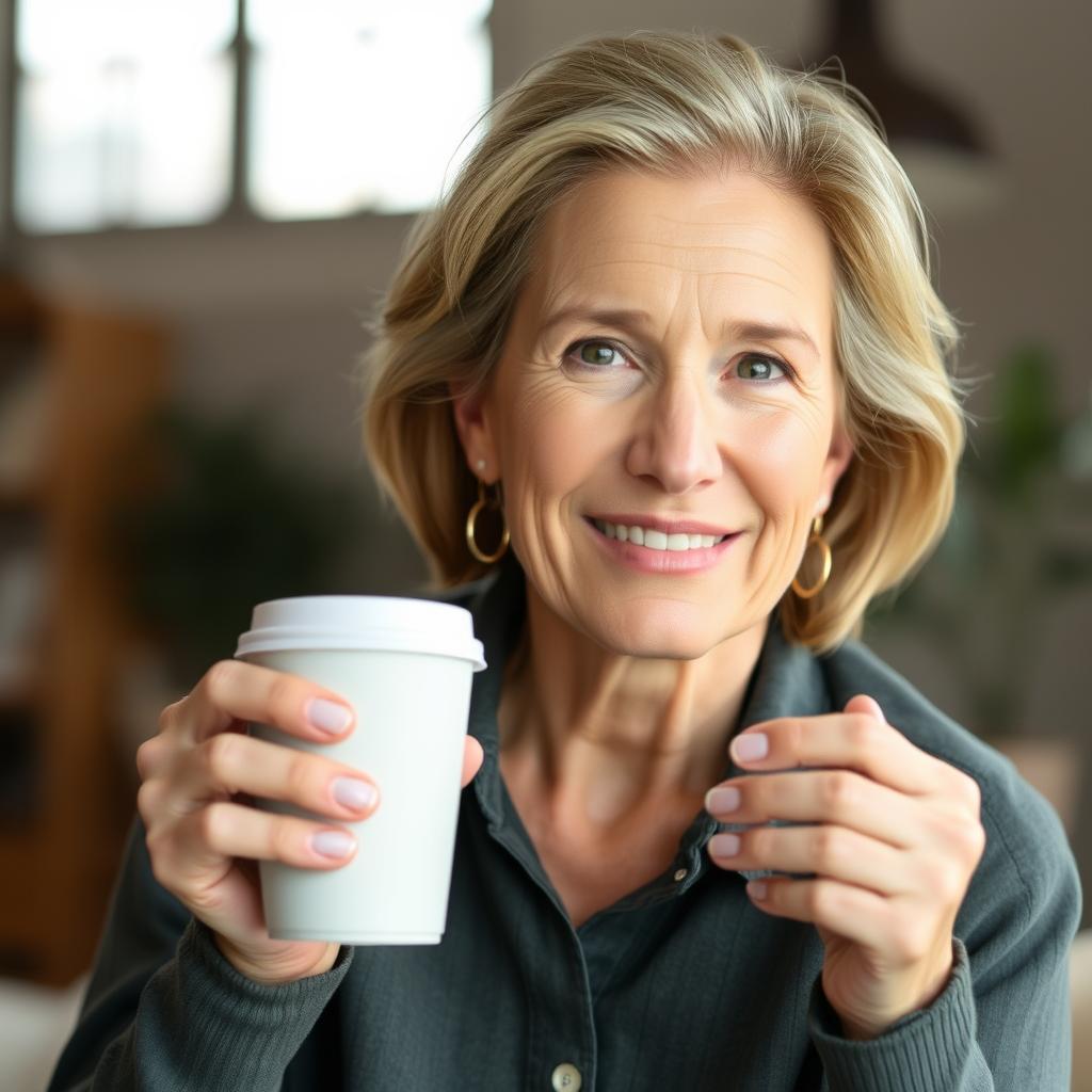 Woman showing before and after using Java Burn Woman showing before and after using Java Burn