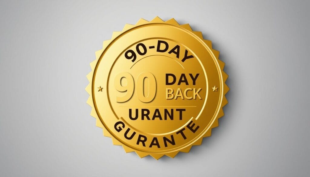 90-day money-back guarantee seal for Sugarmute supplement