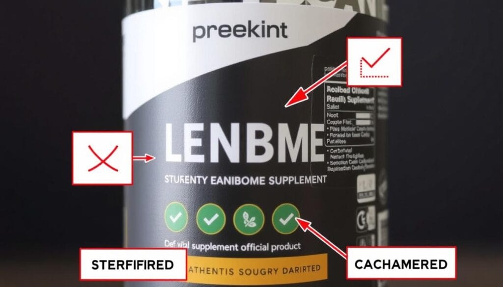 Authentic LeanBiome packaging with security features highlighted