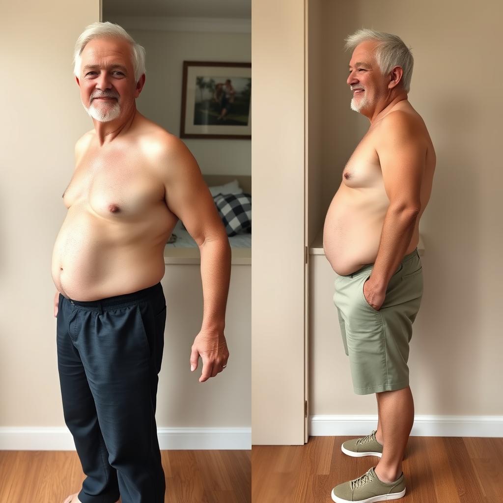 Before and after photo of James who reversed his fatty liver condition with Liv Pure Before and after photo of James who reversed his fatty liver condition with Liv Pure