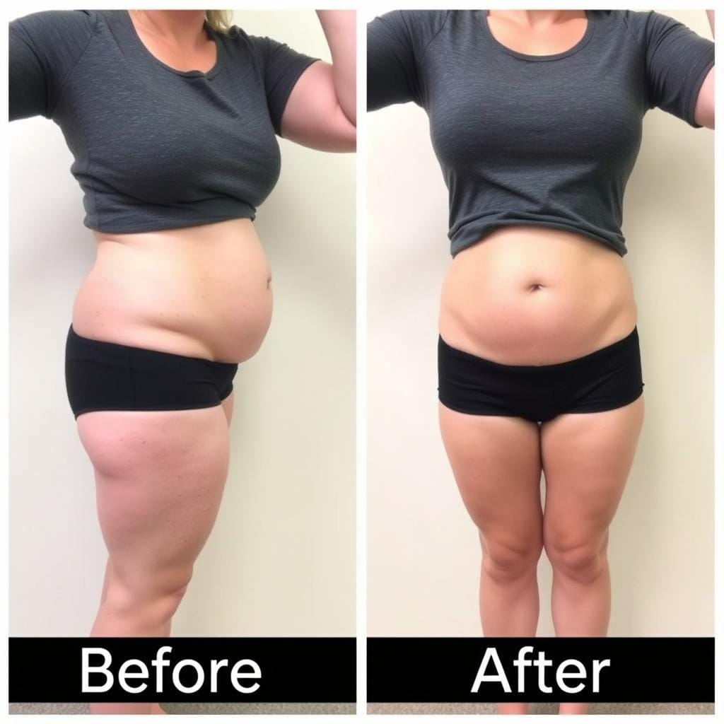 Before and after results from Mitolyn user