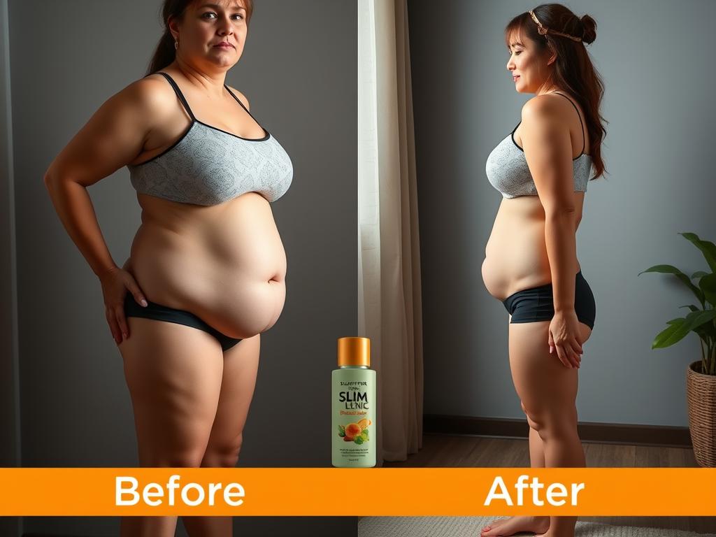 Before and after results from using Sumatra Slim Belly Tonic