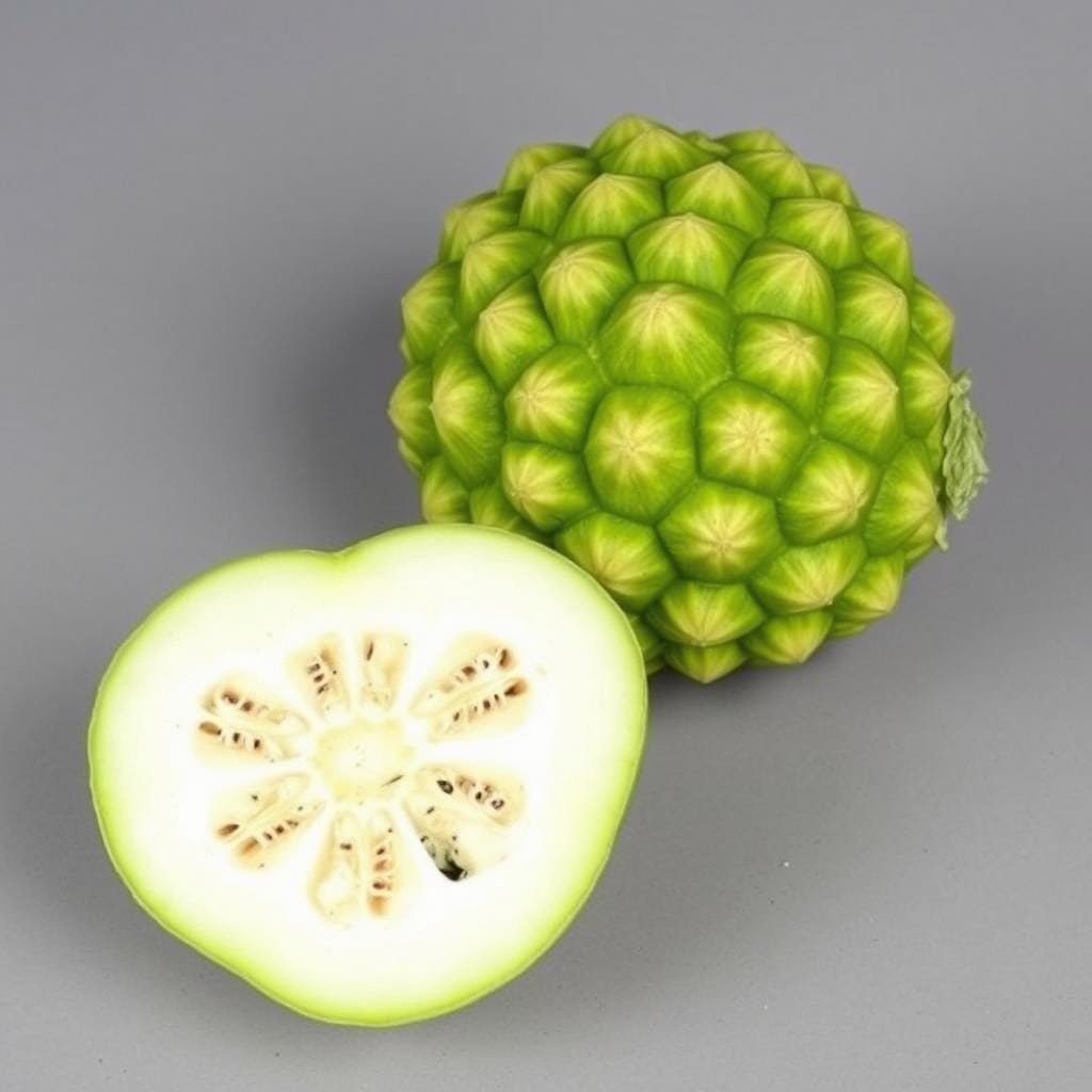 Bitter melon fruit whole and sliced