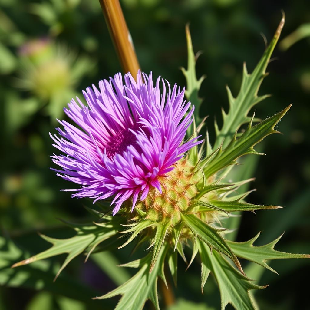 Close-up of Milk Thistle plant, a key ingredient in Ikaria Juice Close-up of Milk Thistle plant, a key ingredient in Ikaria Juice