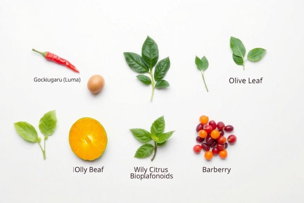 Close-up of VolcaBurn key ingredients displayed individually