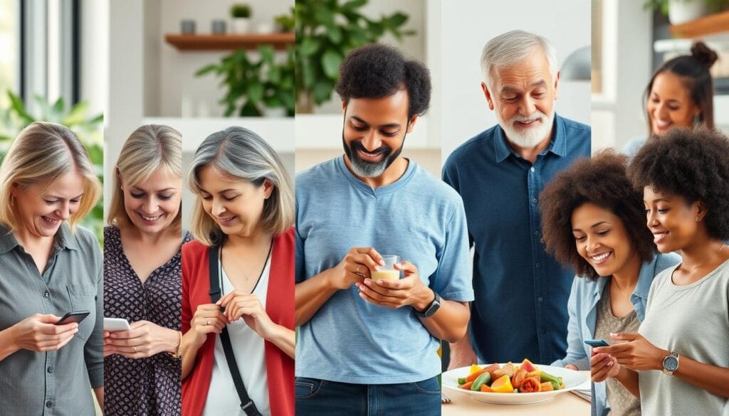 Collage of diverse people who have used Gluco6 for blood sugar support