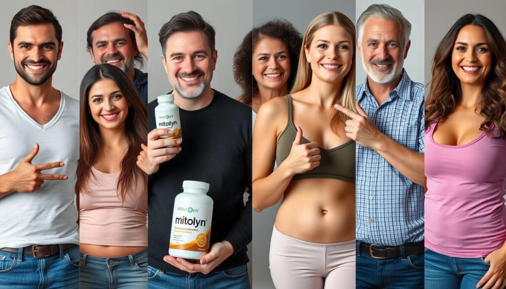 Collage of people showing their Mitolyn weight loss results