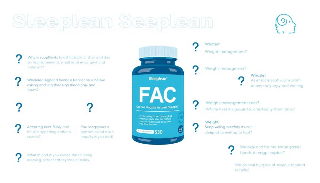 Common questions about Sleeplean illustrated with Q&A icons Common questions about Sleeplean illustrated with Q&A icons