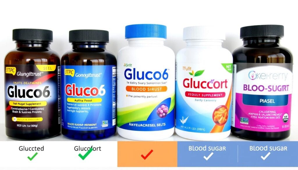Comparison of Gluco6 with other popular blood sugar supplements