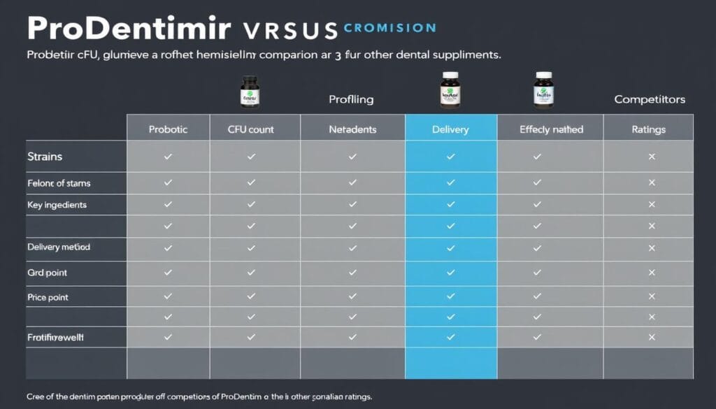 Comparison of ProDentim with other leading dental supplements in 2025