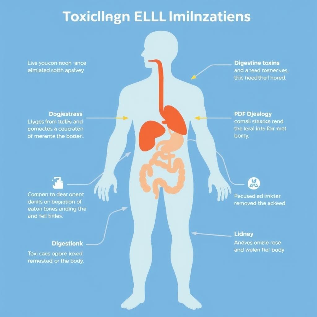 Diagram showing how BioLean 2025 natural body detox works to eliminate toxins
