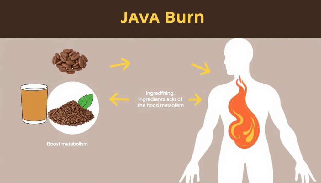 Diagram showing how Java Burn works with coffee to boost metabolism Diagram showing how Java Burn works with coffee to boost metabolism
