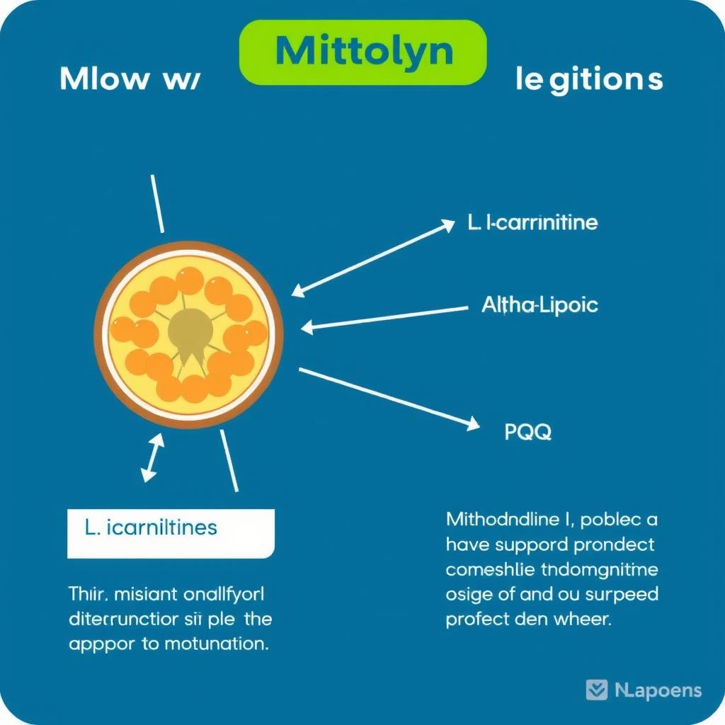 Diagram showing how Mitolyn ingredients support mitochondrial function Diagram showing how Mitolyn ingredients support mitochondrial function