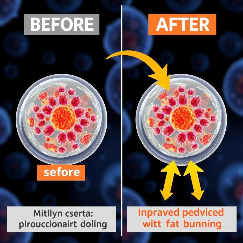Diagram showing how Mitolyn works at the cellular level to boost metabolism