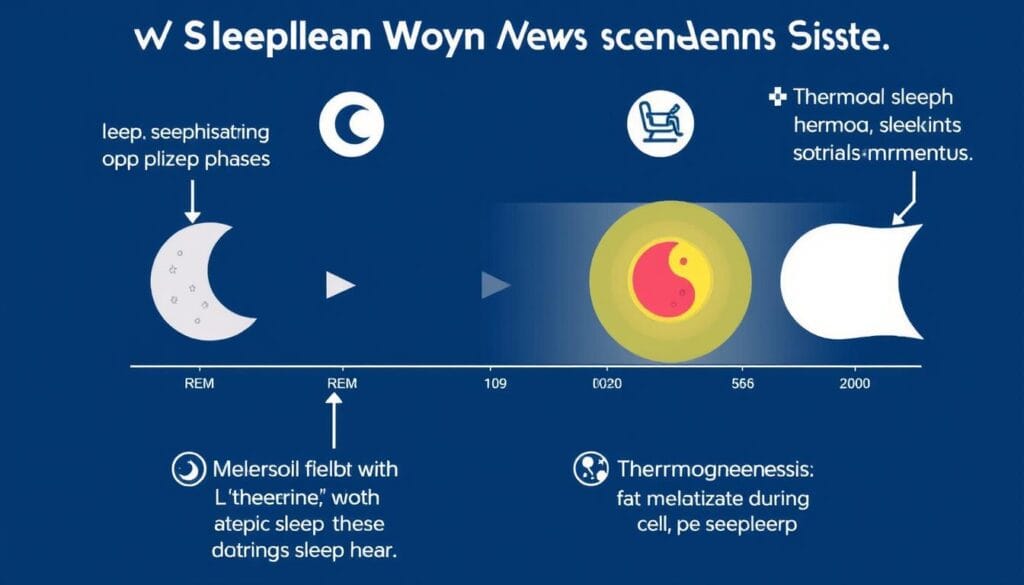 Diagram showing how Sleeplean works during different sleep cycles