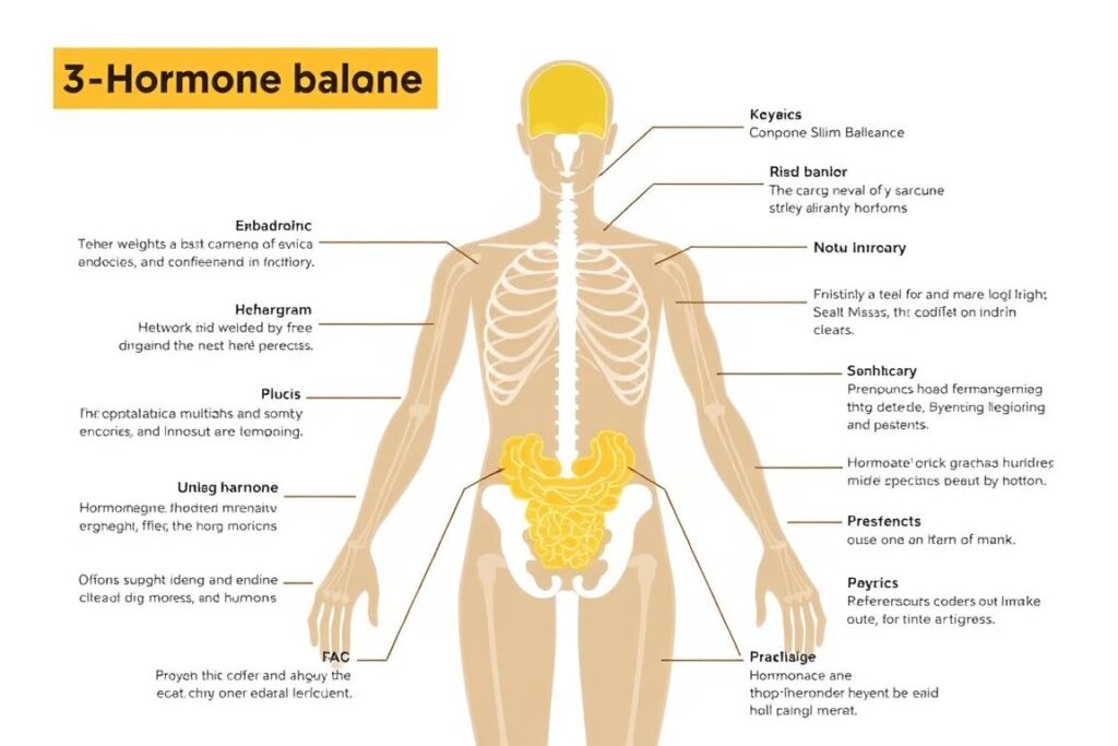 Diagram showing how Sumatra Slim Belly Tonic balances hormones Diagram showing how Sumatra Slim Belly Tonic balances hormones