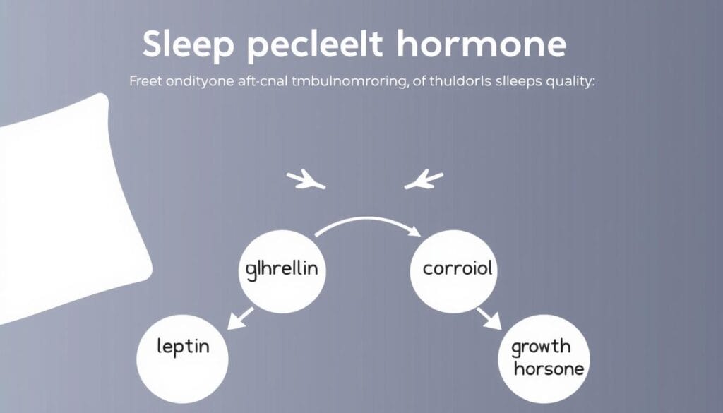 Diagram showing how sleep affects metabolic hormones