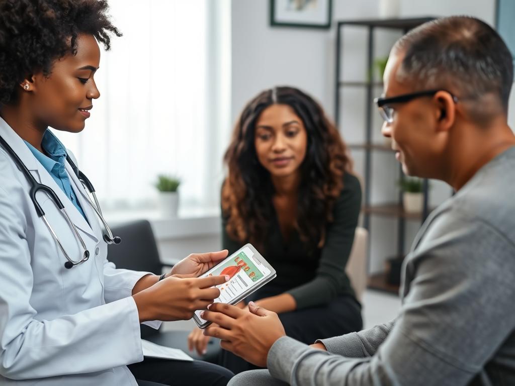 Doctor discussing liver supplement options with a patient