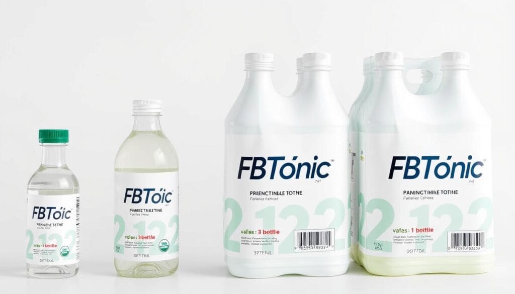 FBTonic packaging with pricing information and special offers
