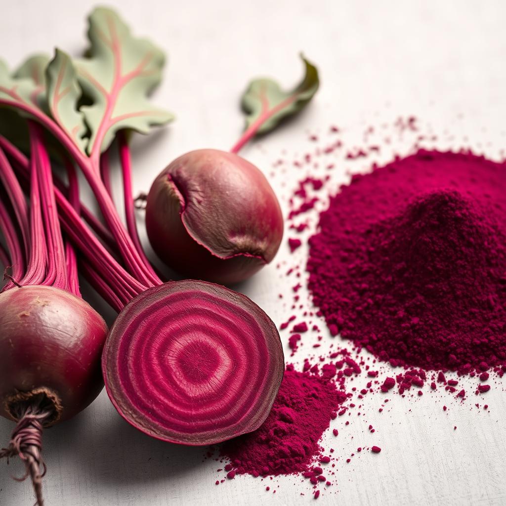 Fresh beetroot and beetroot powder, containing betaine for liver support Fresh beetroot and beetroot powder, containing betaine for liver support