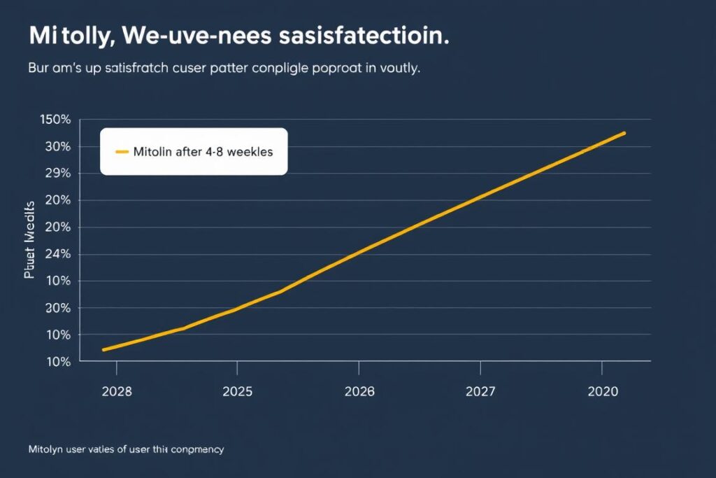 Graph showing Mitolyn user satisfaction over time in 2025 Graph showing Mitolyn user satisfaction over time in 2025