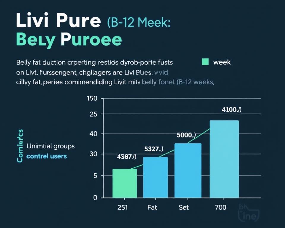 Graph showing average belly fat reduction with Liv Pure versus diet alone Graph showing average belly fat reduction with Liv Pure versus diet alone