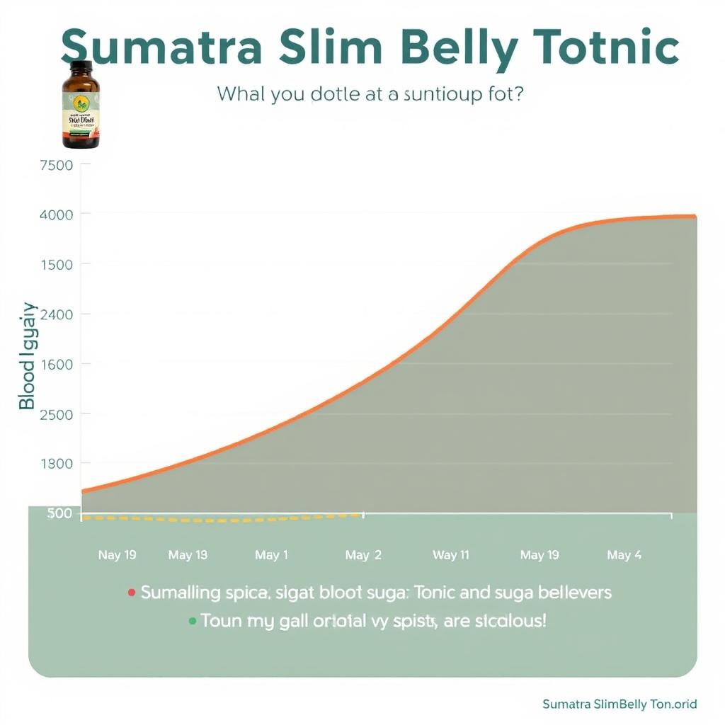 Graph showing balanced blood sugar levels with Sumatra Slim Belly Tonic