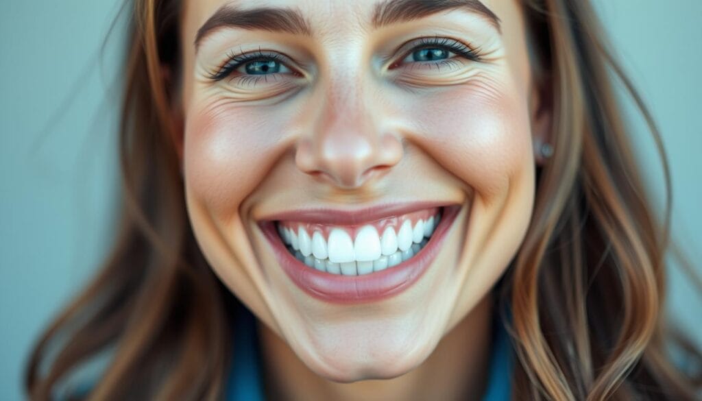 Happy customer smiling confidently after using ProDentim