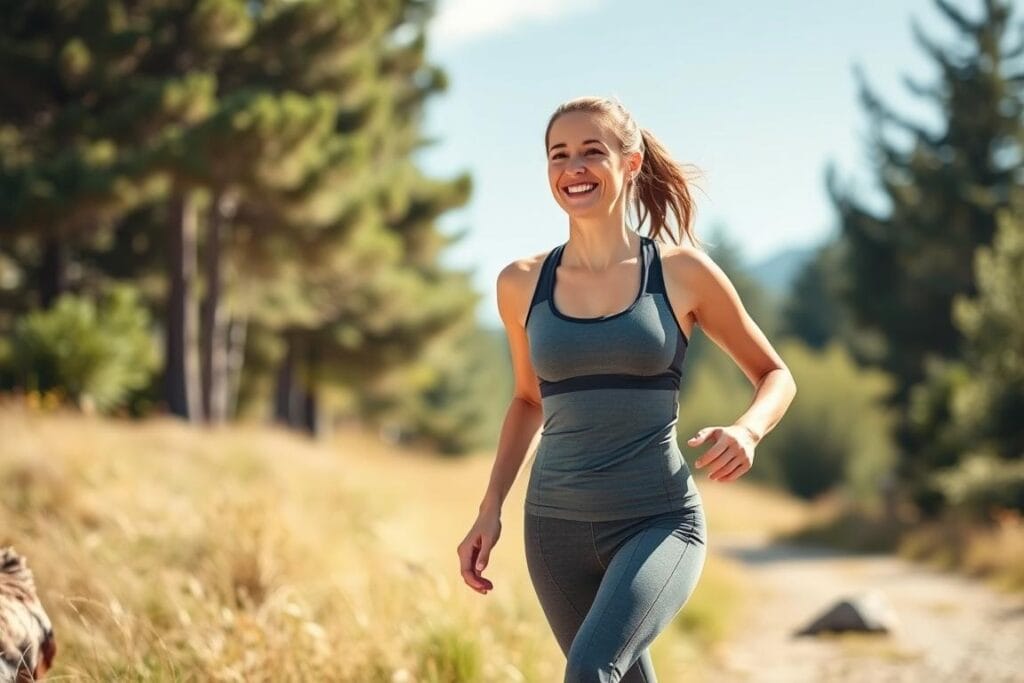 Happy, healthy person enjoying active lifestyle after using Liv Pure