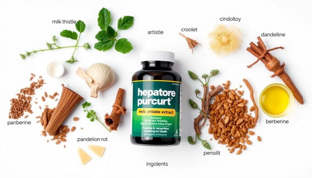 Hepatoburn key ingredients displayed with their benefits