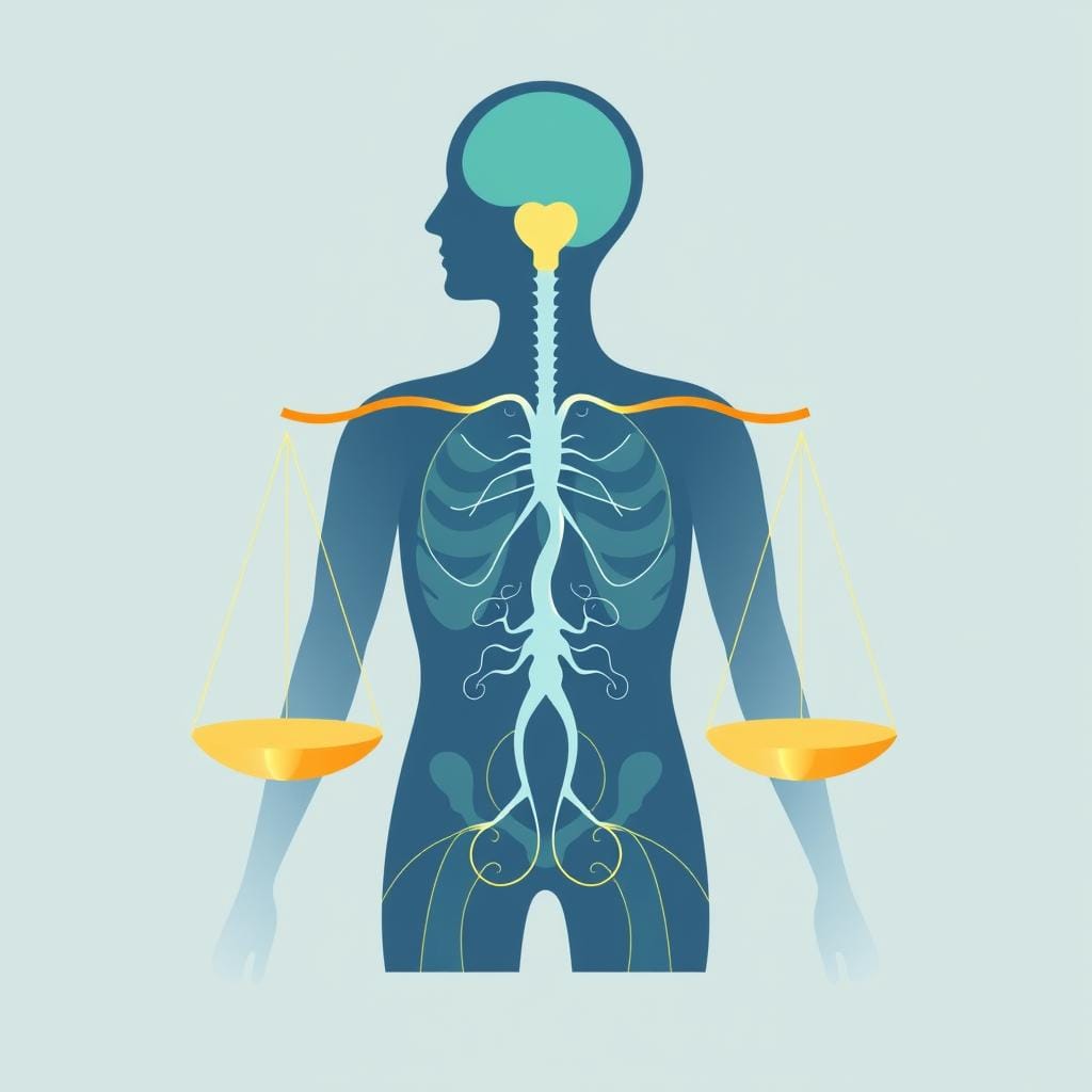 Hormonal balance concept with endocrine system
