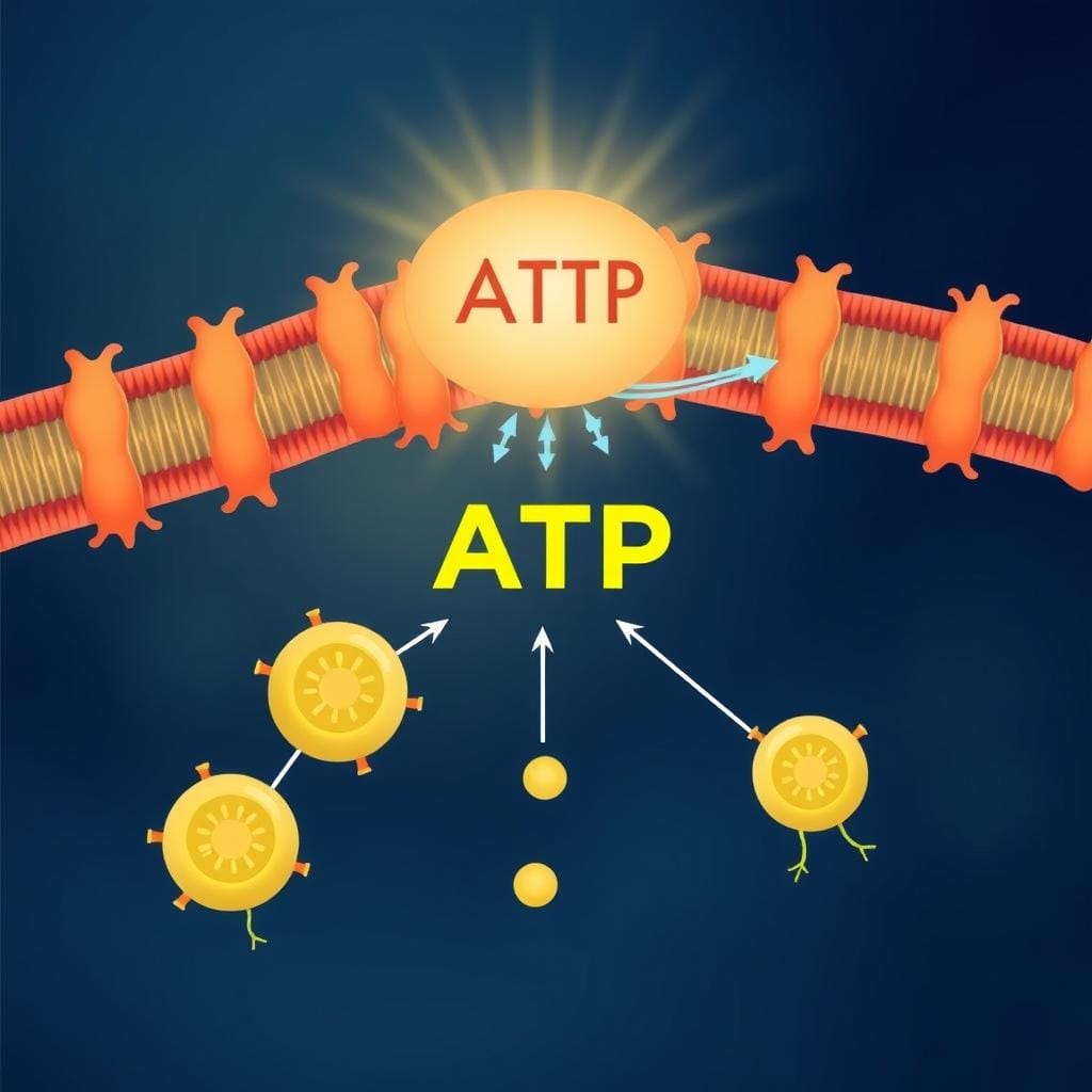Illustration of cellular energy production being optimized