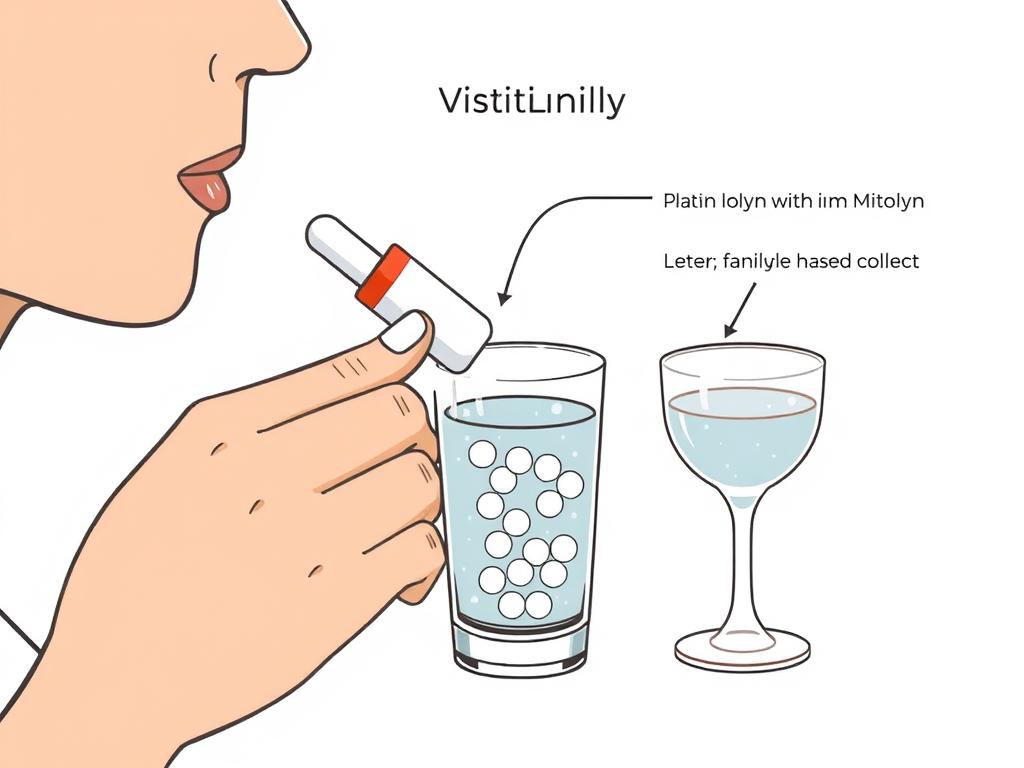 Illustration showing how to take Mitolyn capsules properly