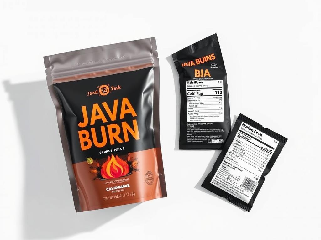 Java Burn product packaging showing nutritional information Java Burn product packaging showing nutritional information