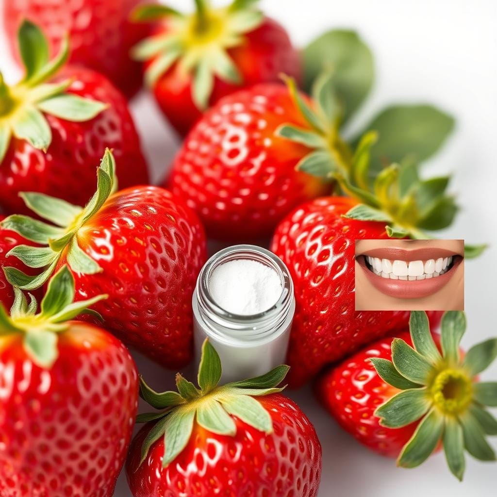 Malic acid from strawberries helps maintain teeth whiteness