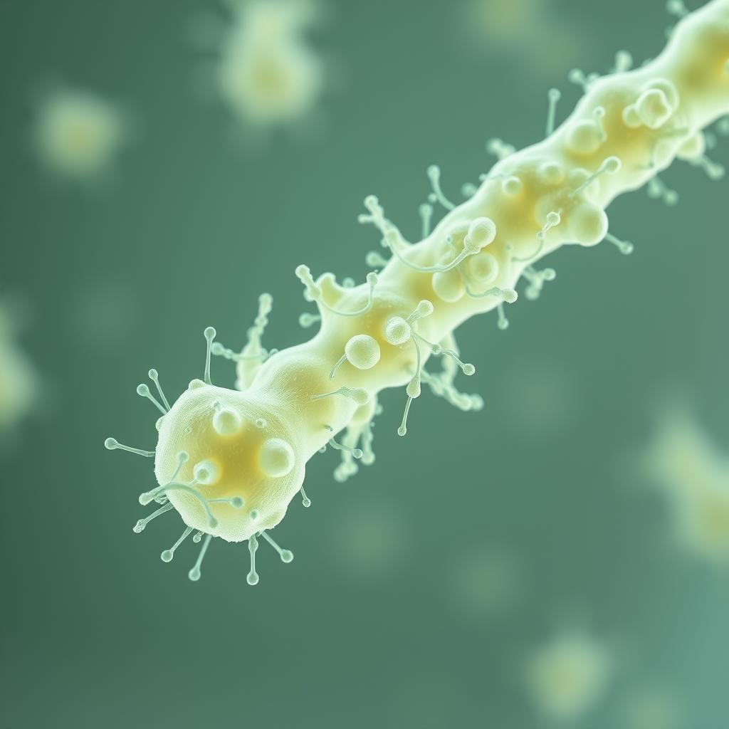 Microscopic image of Lactobacillus Fermentum probiotic bacteria Microscopic image of Lactobacillus Fermentum probiotic bacteria