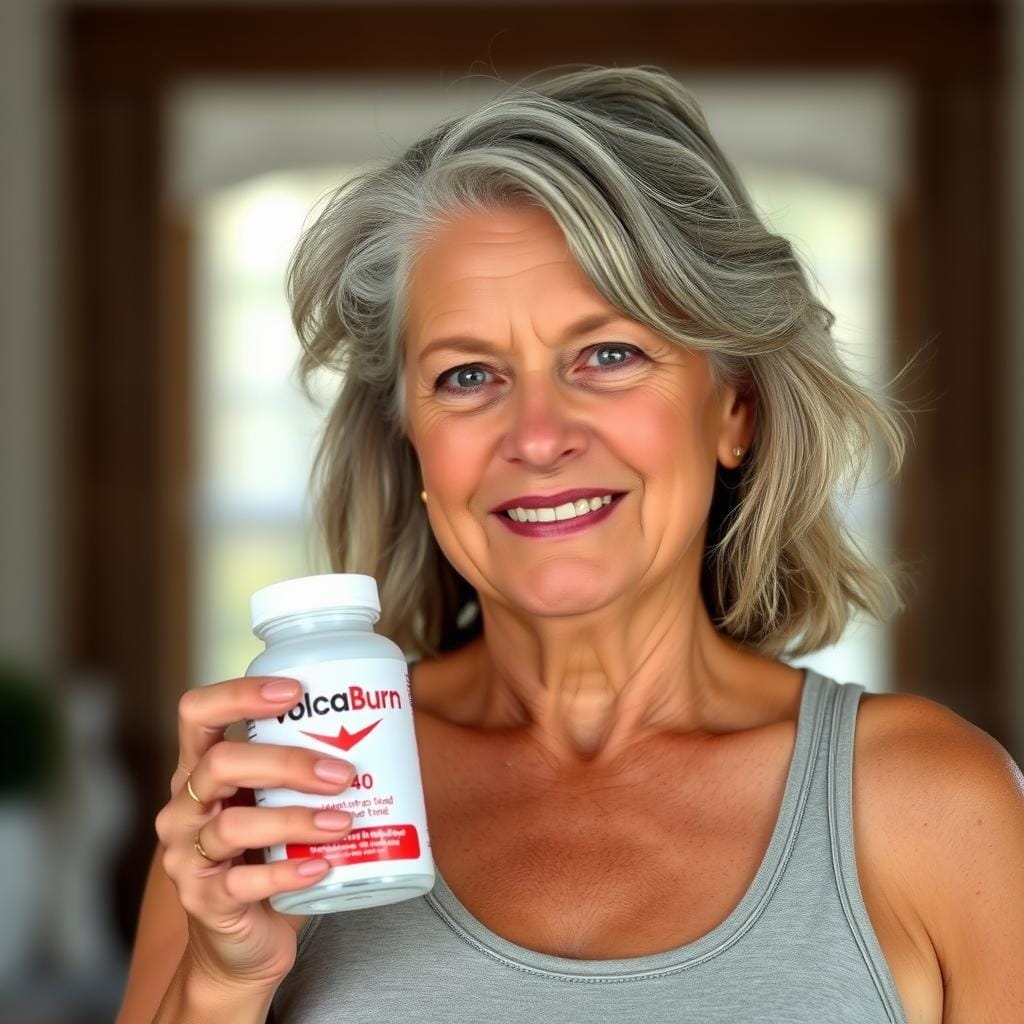 Middle-aged woman showing moderate success with VolcaBurn