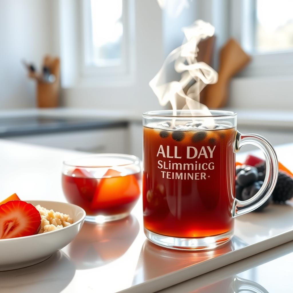 Morning cup of All Day Slimming Tea with breakfast Morning cup of All Day Slimming Tea with breakfast